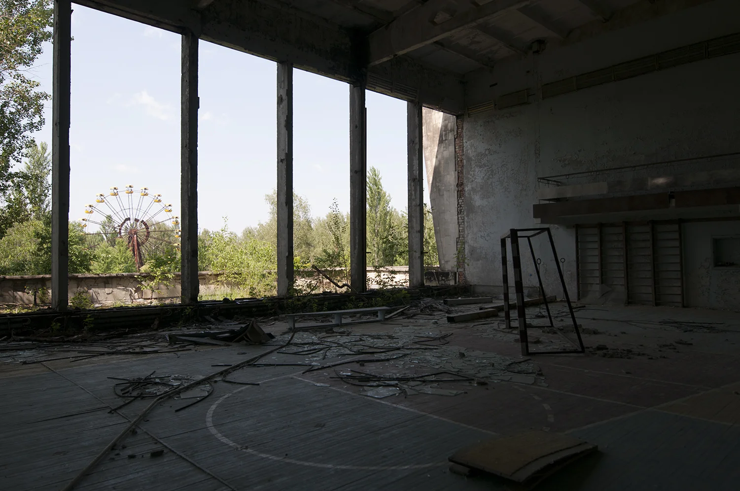 The amusement Park from Prypiat's gymnasium 