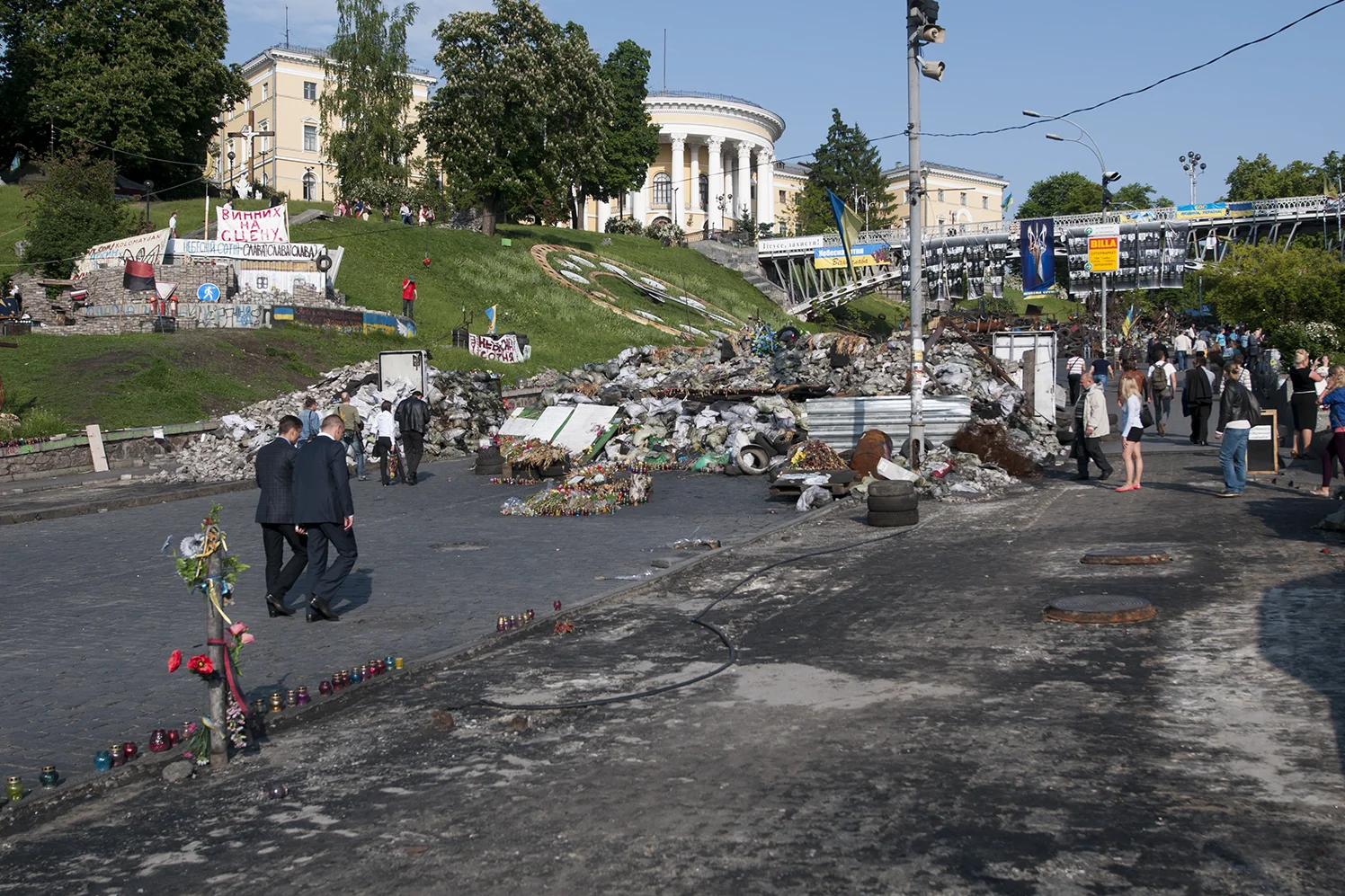 Ulista Institutskaya were protesters have been charge and shot at by the Police that followed the orders given by the former President Ianoukovitch