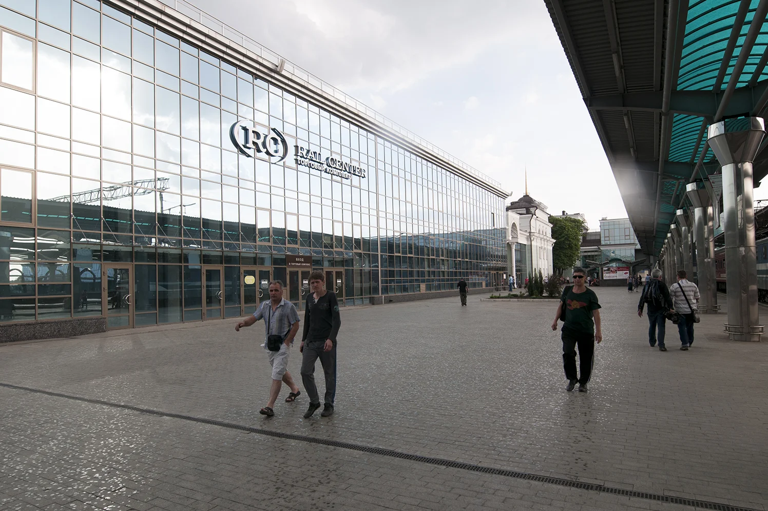 The calm remain as shots coming from the Sergey Prokofiev Airport can be heard inside Donetsk's Train Station