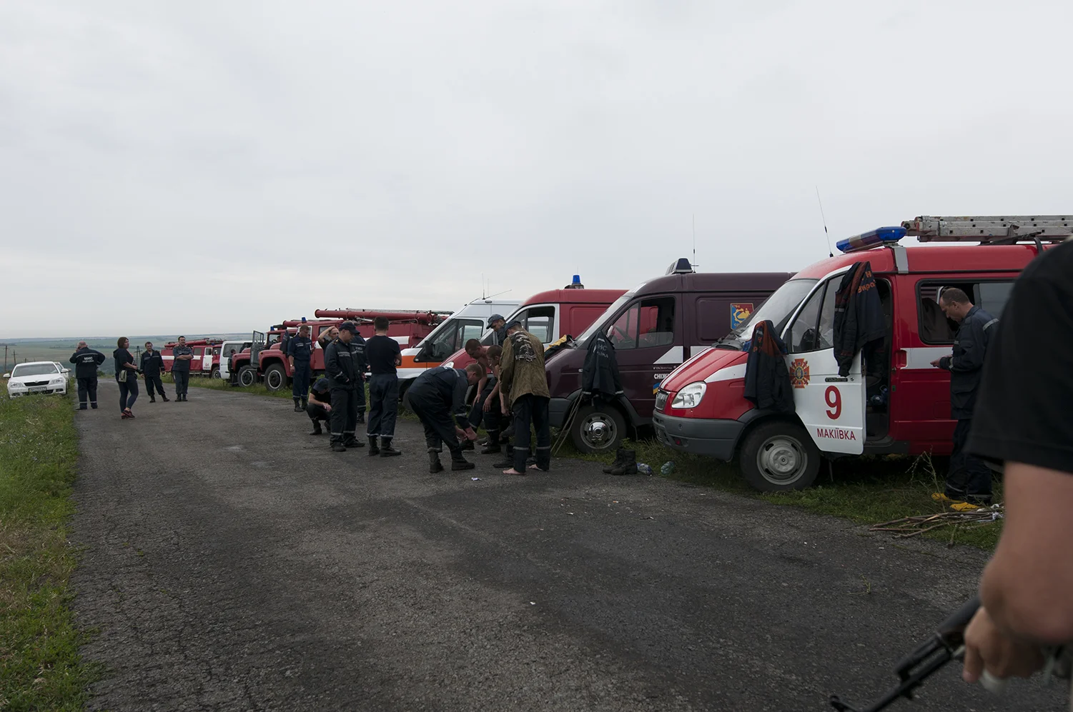 Firemen gearing up