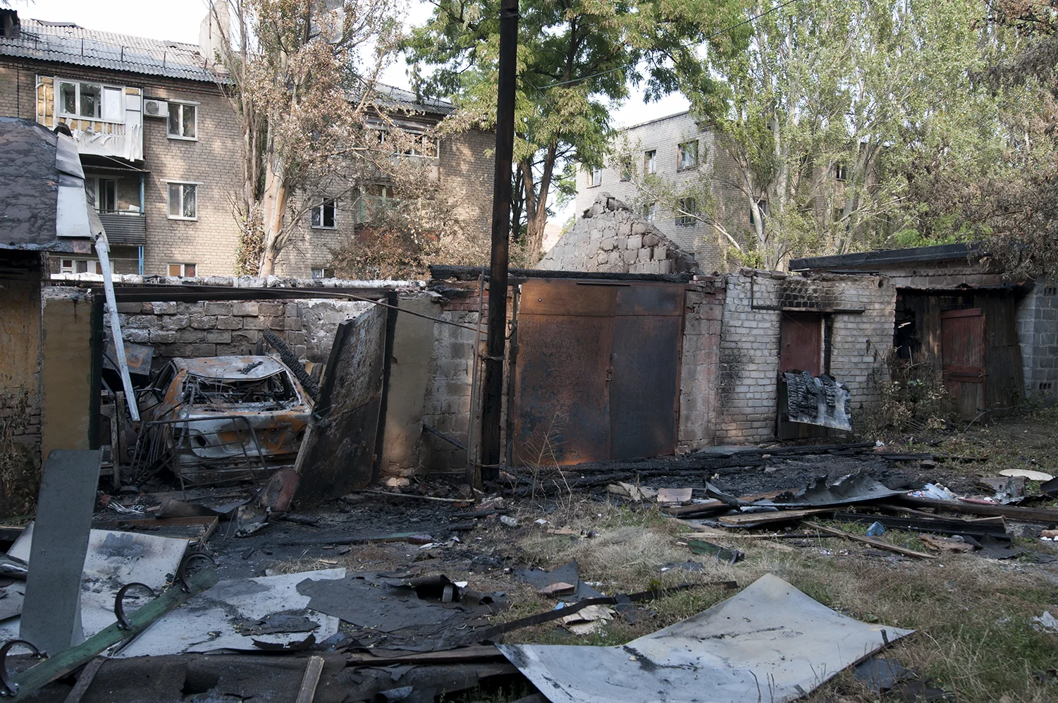 Garages which got it by a shell