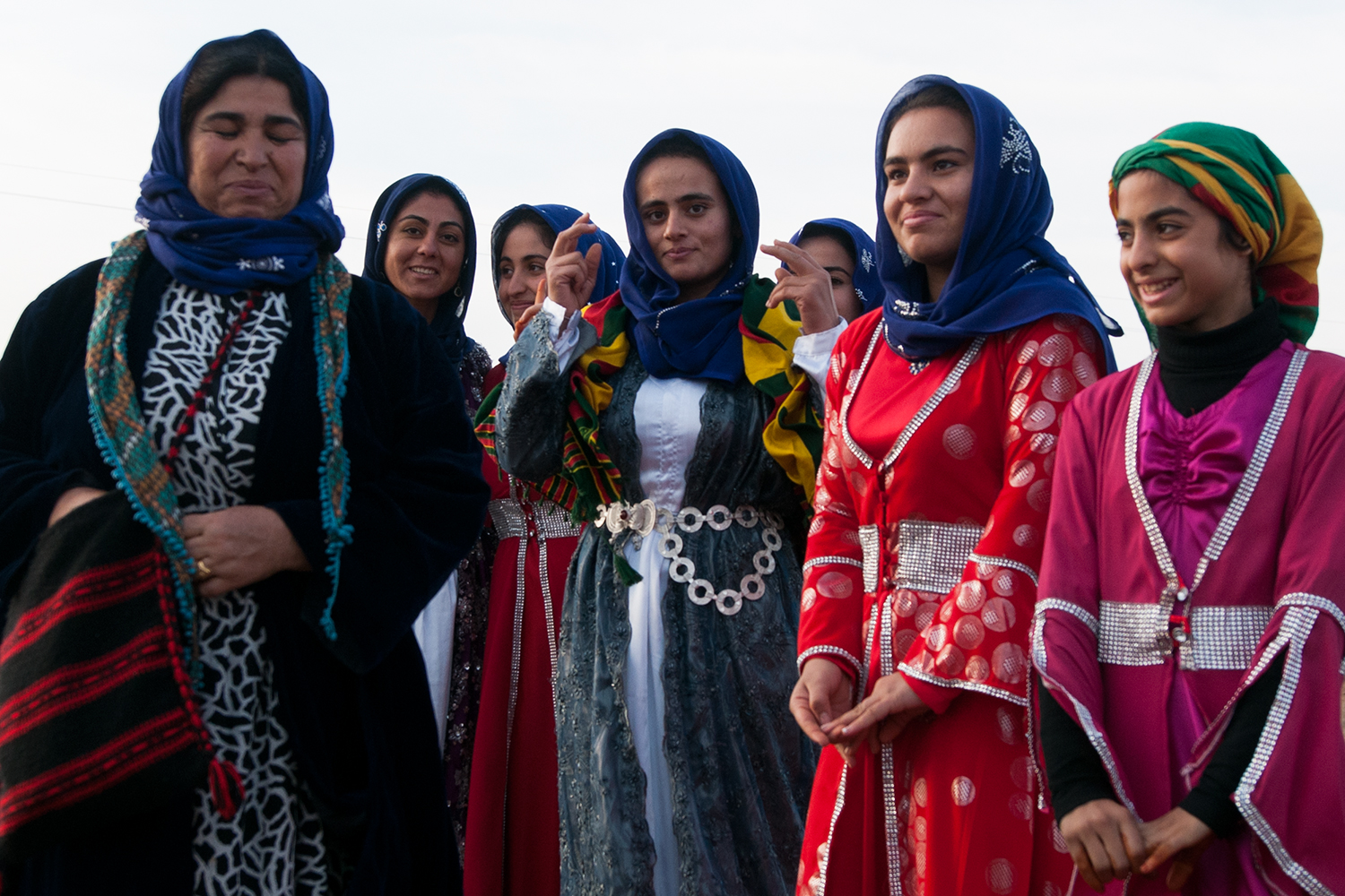 Kurdish women in traditional clothing 