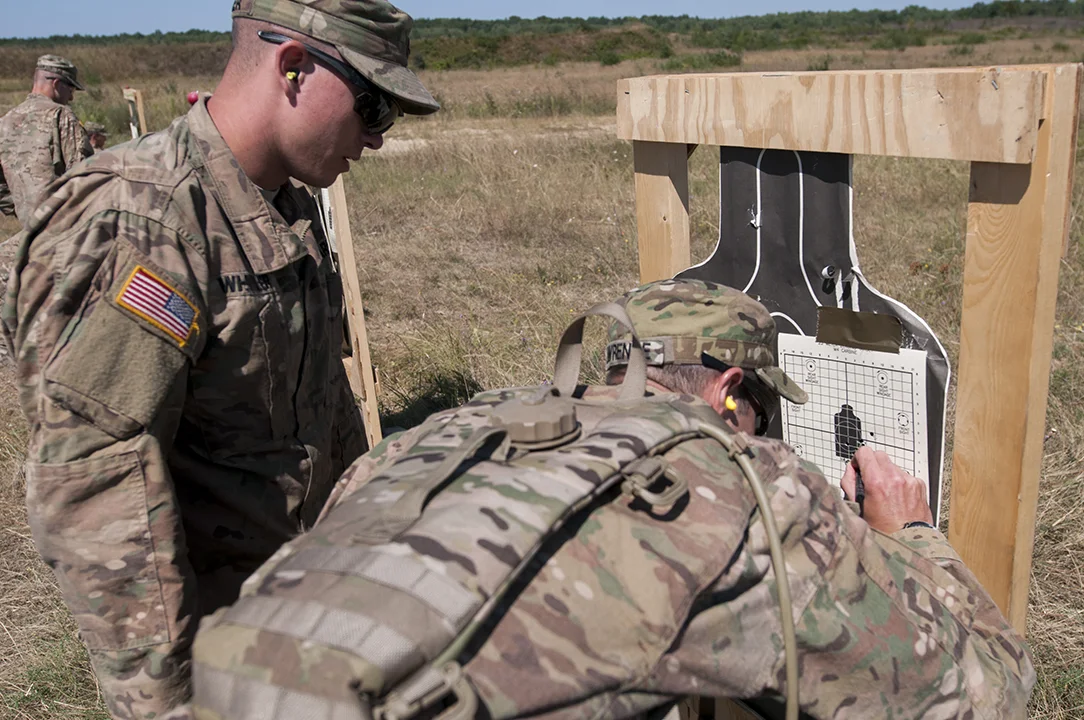 Paratroopers marking their target hits.