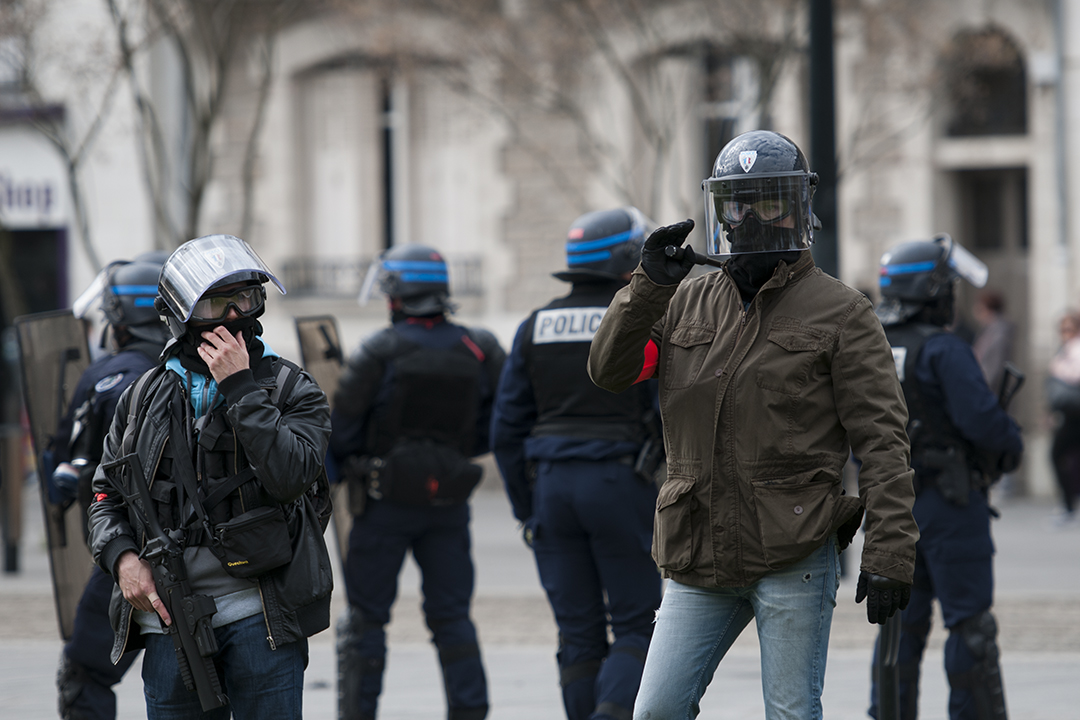 Cops from the BRI unit.