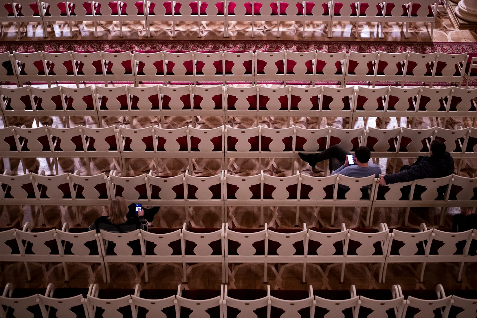 People attending at the philharmonic recital