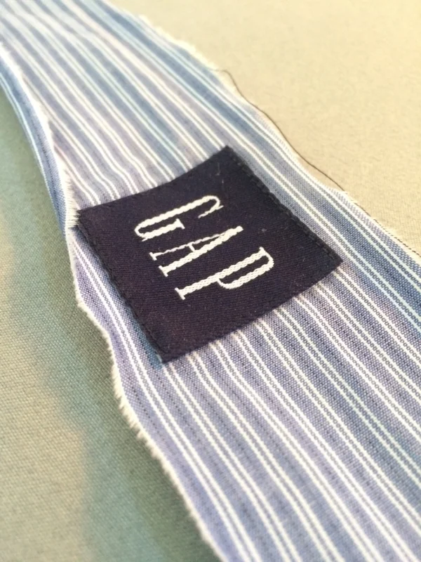 discarded cotton shirt collar from Goodwill bins
