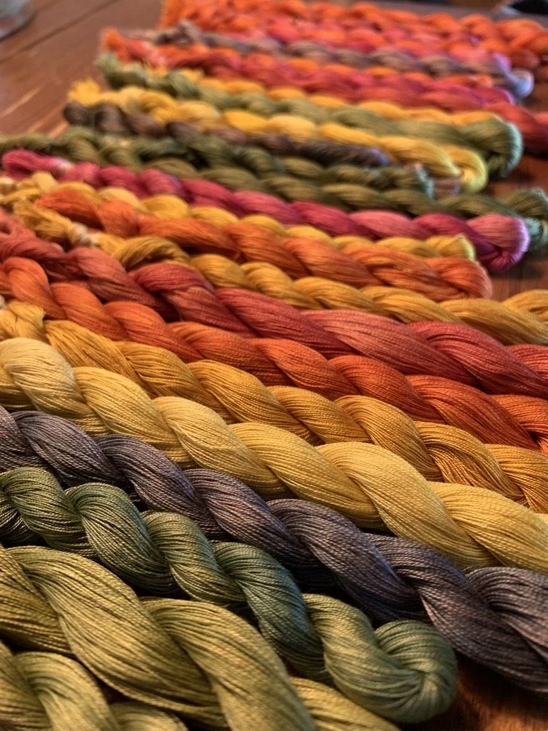Natural Dyes on Embroidery Thread at the NC Arboretum