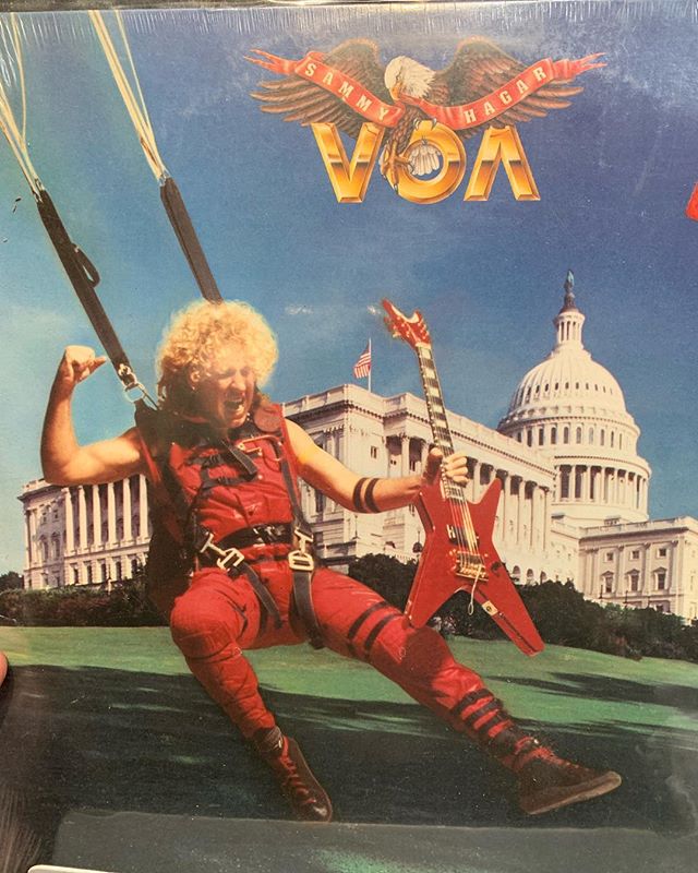 Just found this gem in a Parisian record store. Hard rock, soft power. #sammyhagar #voiceofamerica