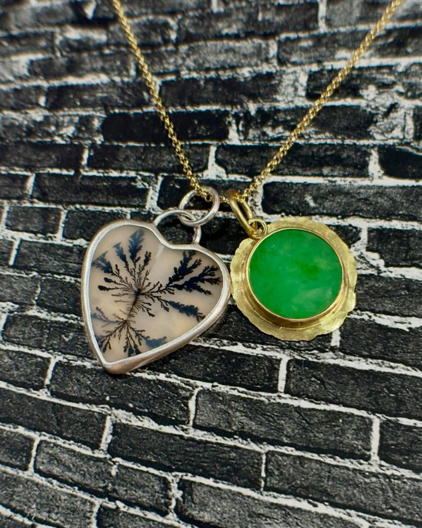 The Blood Moon Lunar Eclipse in Virgo marks the final day of Lunar New Year. We are offered an eclipse as a portal to alignment and transformation.

I love the pairing of this Heart shaped dendritic agate and gold Jade Moon Smush. I fell deeply in lo
