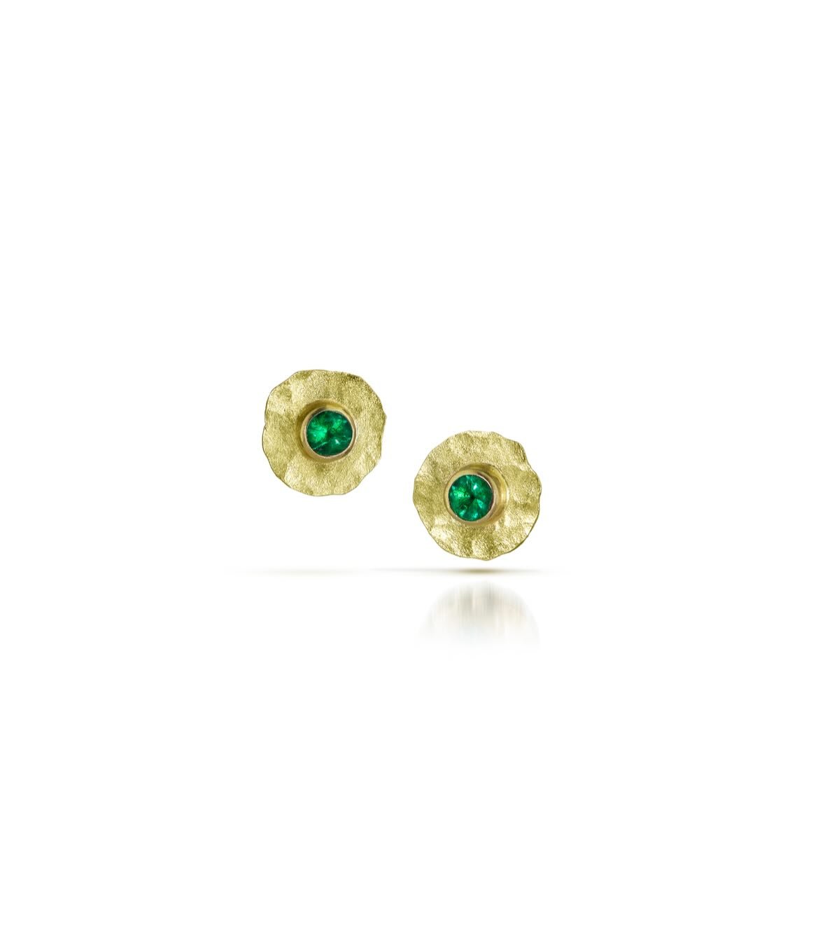 All the emeralds for April: 2mm emerald smush studs from Tanzania, 2mm post consumer emerald smush dangles, 2mm smush green beryl from Nigeria @columbiagemhouse Did you know: In Egyptian tradition, the color green was associated with renewal, life, g