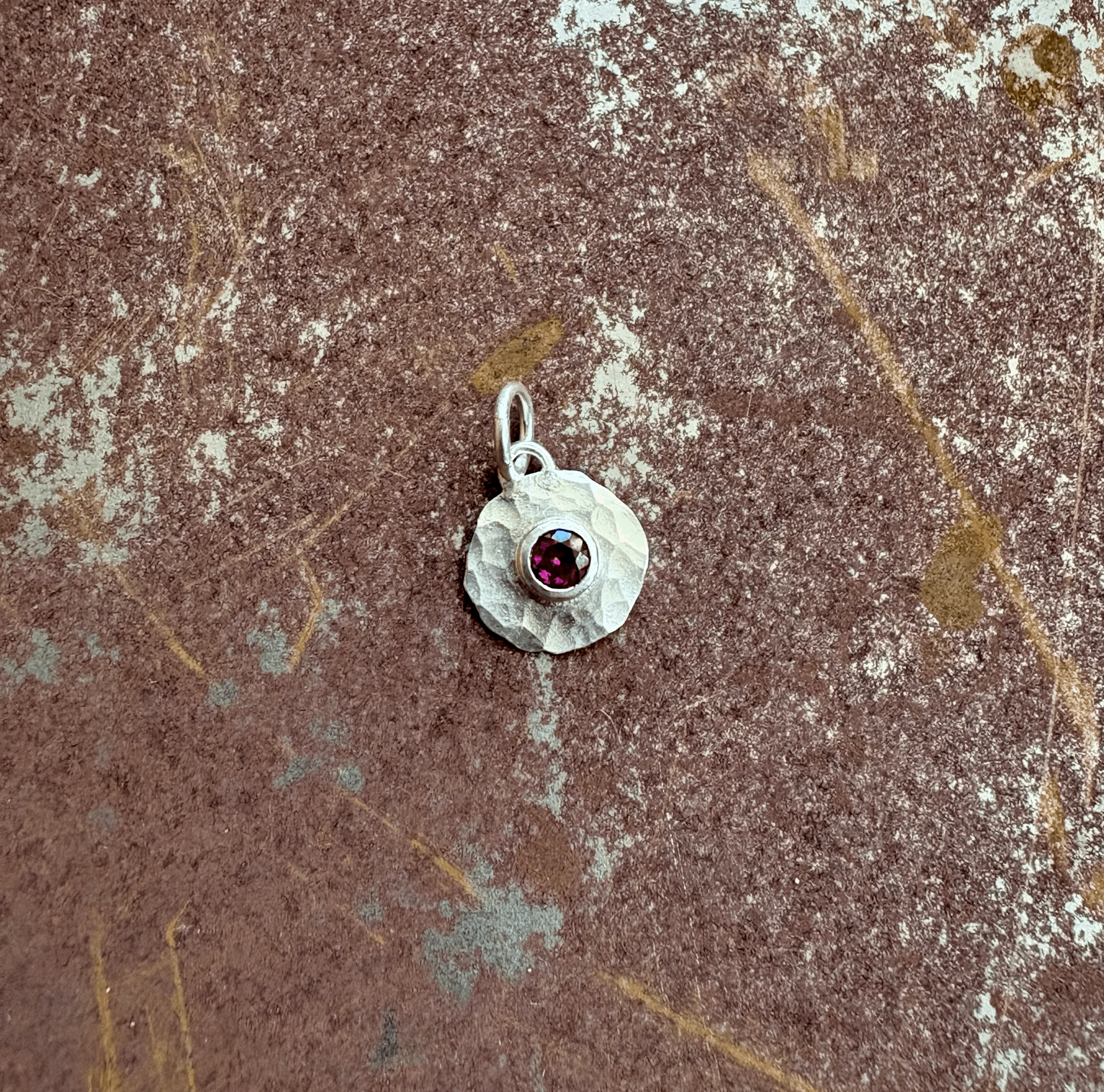 Ruby Silver Smush Pendant