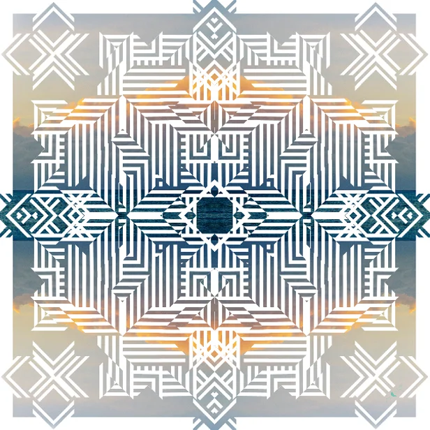sea sage dusk silk scarf