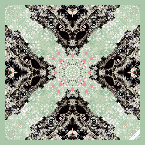 sea sage ironshore silk scarf