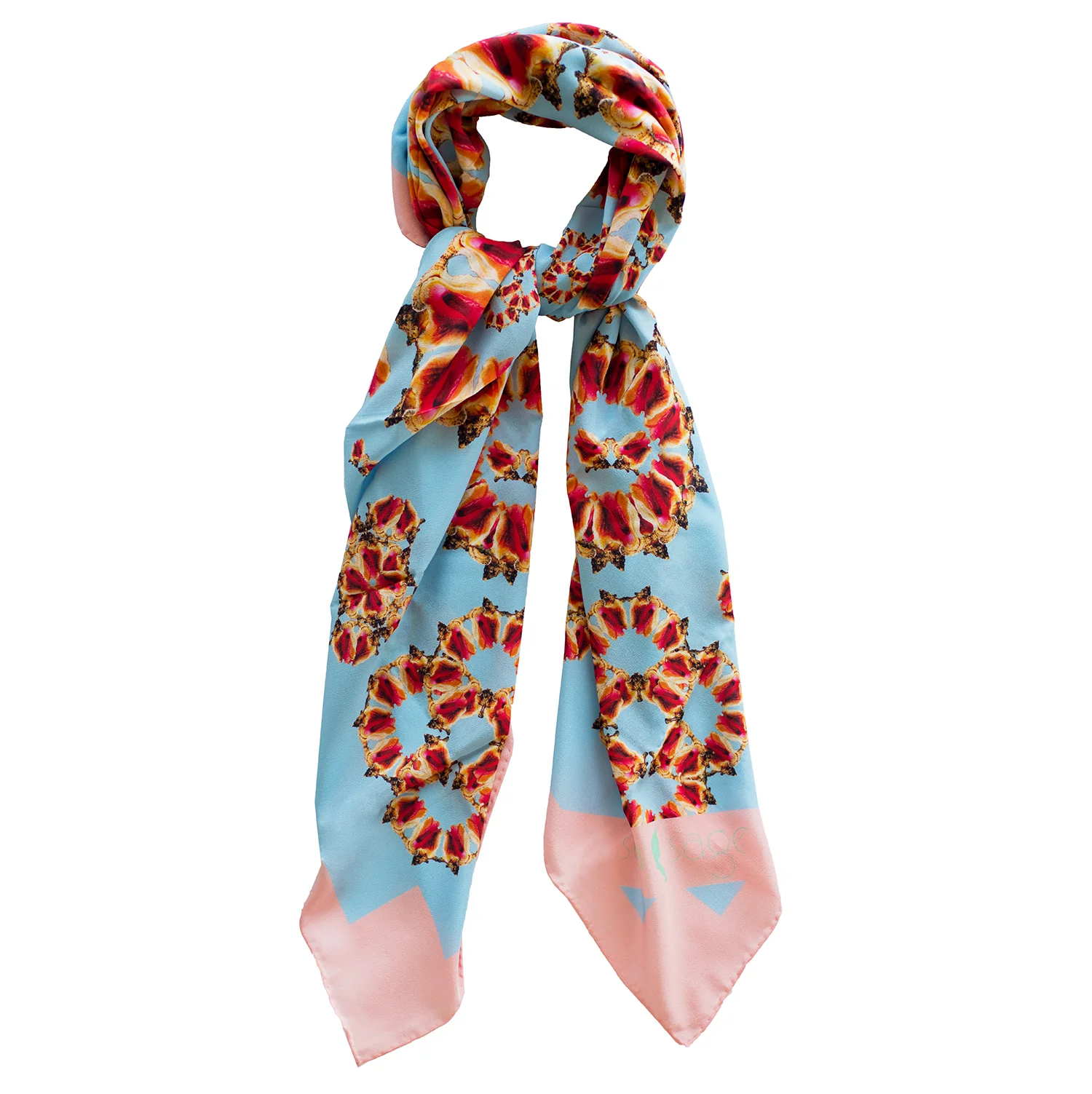 sea sage conch silk scarf