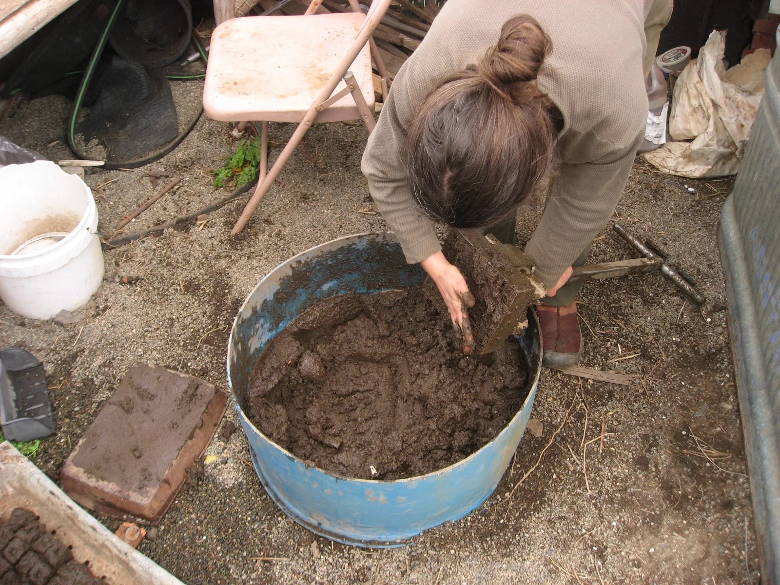 Making soil block mix
