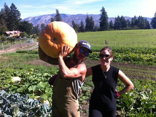 Ryan, Steph, and a pumpkin that didn't even come close to winning the Fall Fair. 
