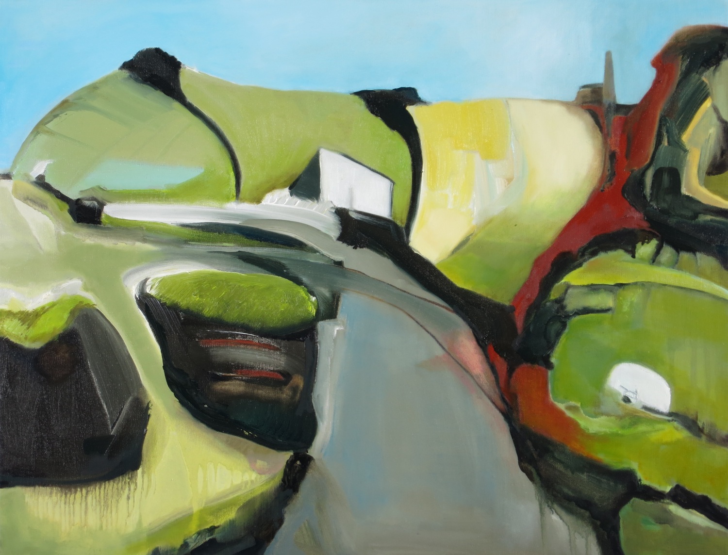   Edgelands St. Just  [65cmx50cm] oil on canvas, Laura Hudson 2014 