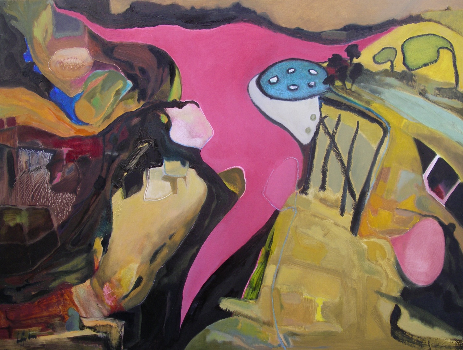   Time in Two Modes  [61x46cm] oil on wood, Laura Hudson&nbsp;2014&nbsp; 