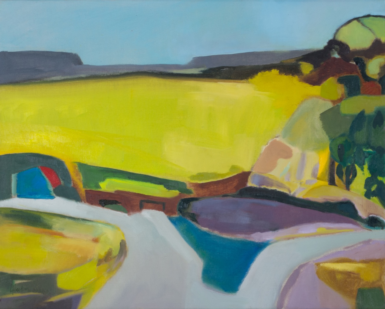   Headland Hartland, Loosestrife  [50x40cm] oil on linen, Laura Hudson&nbsp;2013&nbsp; 