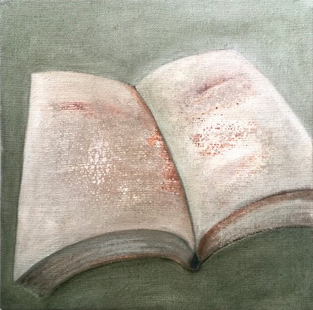 Laura Hudson There will Always be Some Residue. II 40x40cm oil on hessian, 2020