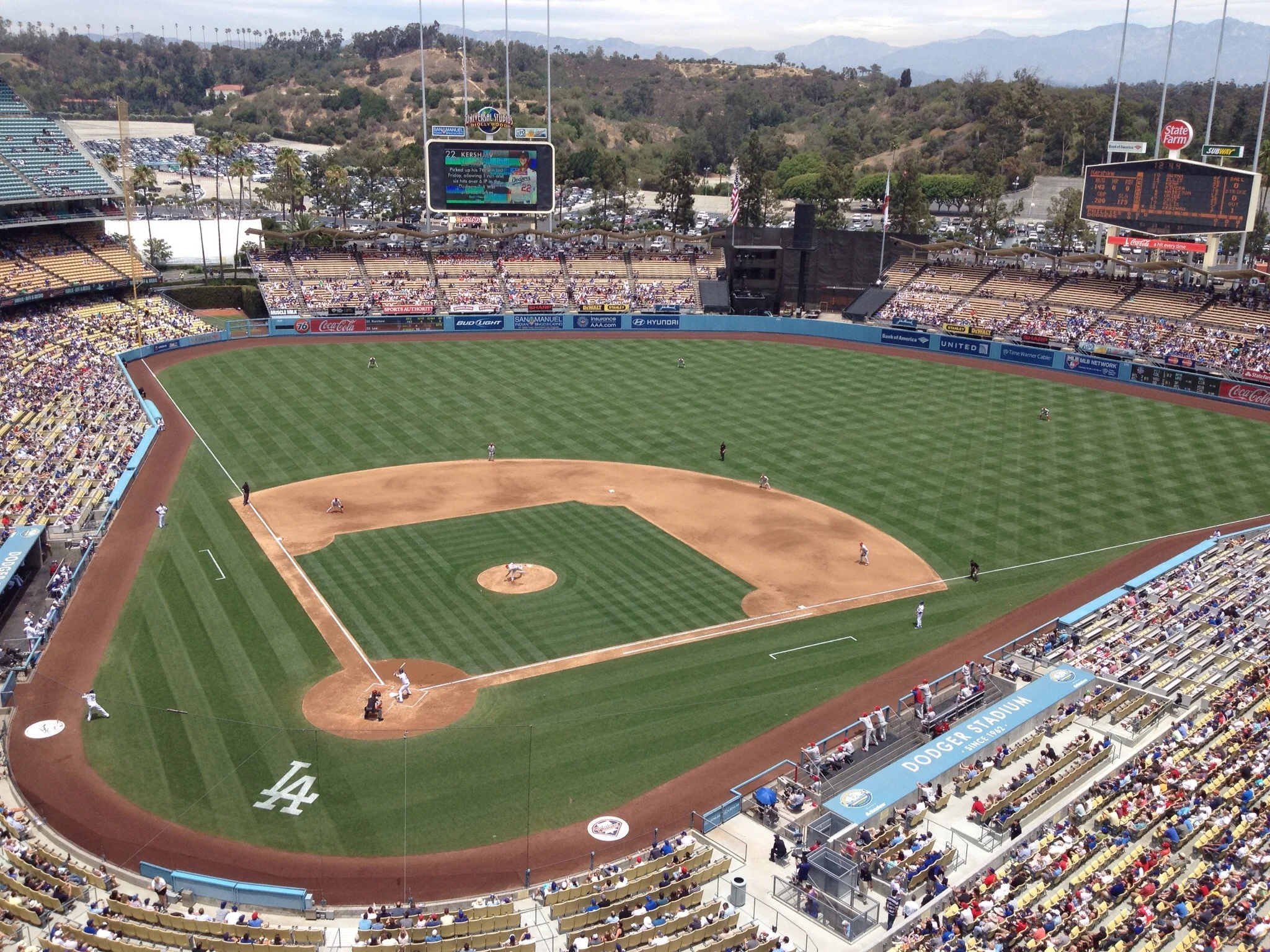 Home of the Dodgers. A little bigger than the Lancaster JetHawks' stadium, but the atmosphere is the same