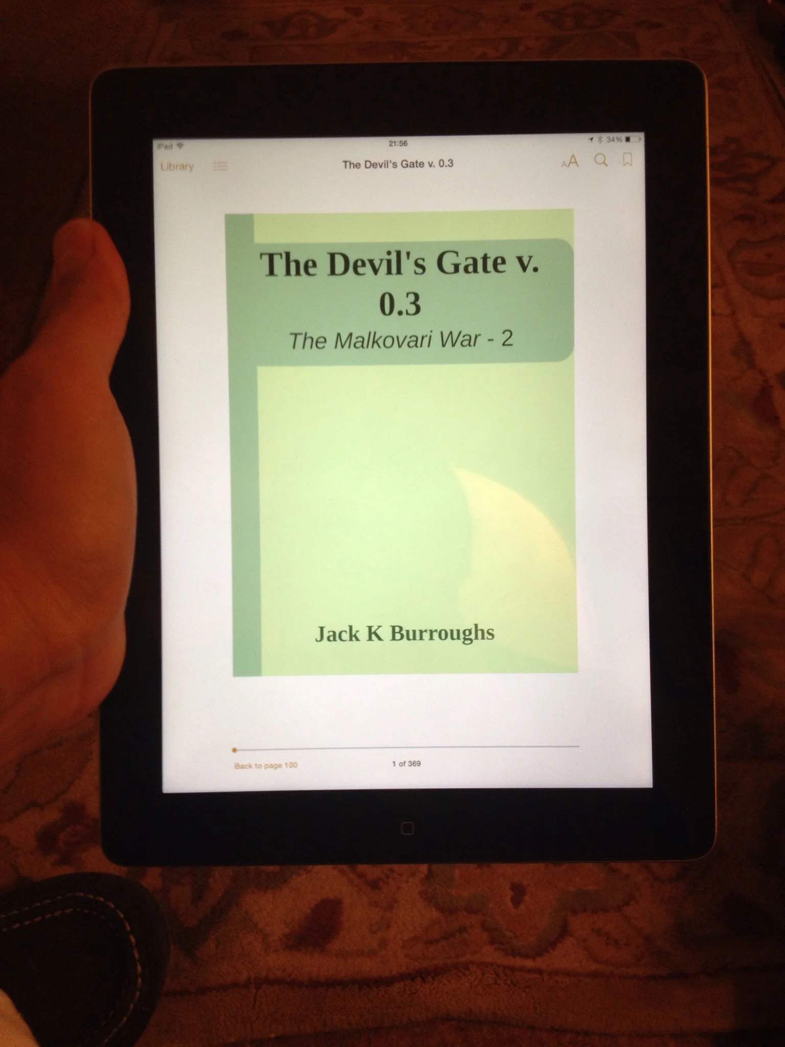 Obviously the cover is going to need a bit of work