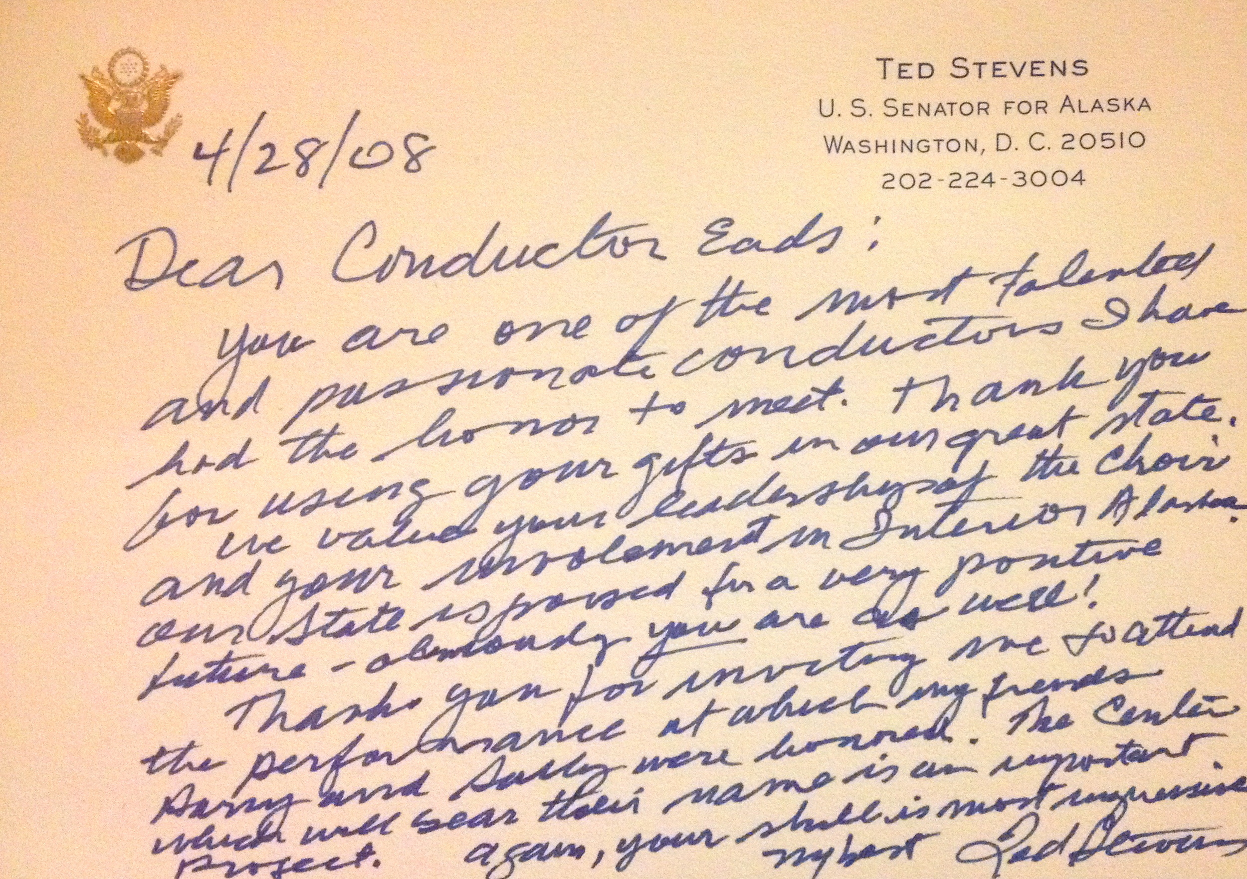 One of my favorite "reviews" from the late Senator Ted Stevens.