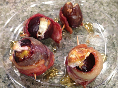 Bacon Wrapped Stuffed Figs