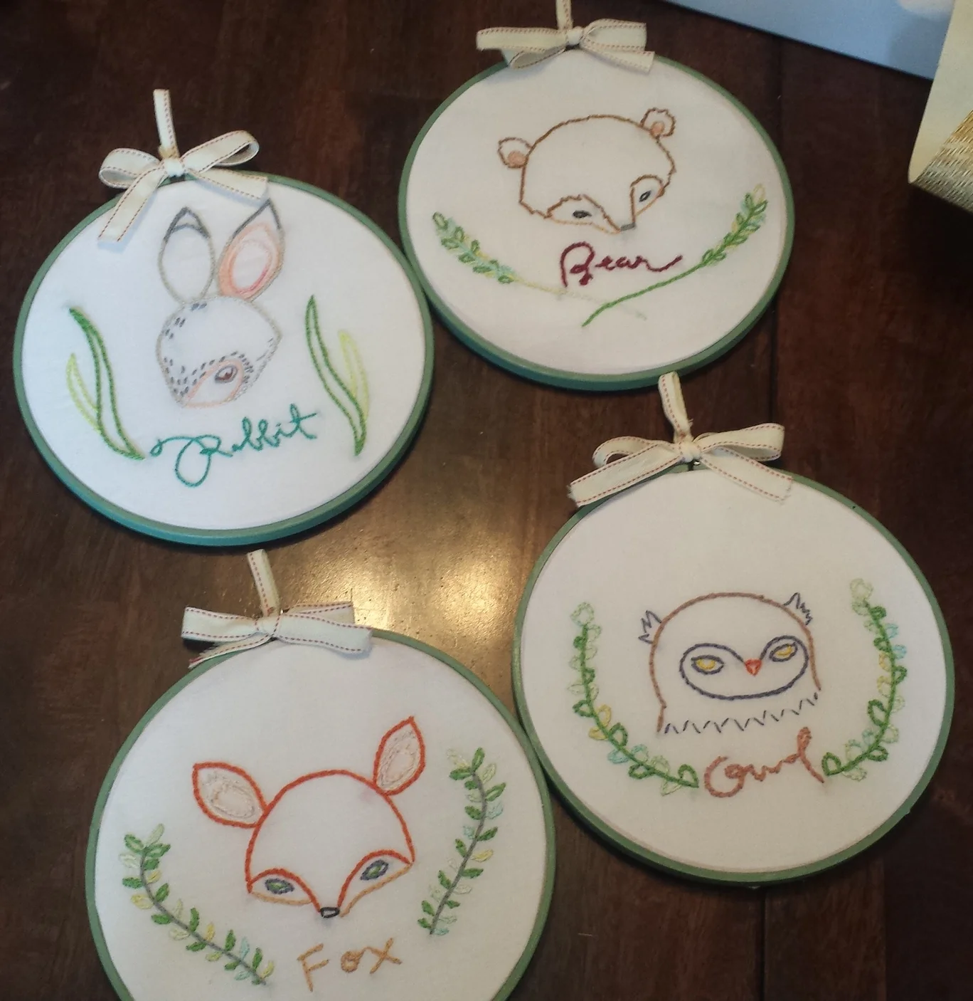  Embroidery patterns by Erin Paisley  "Rabbit" embroidered by Sara Puzier 