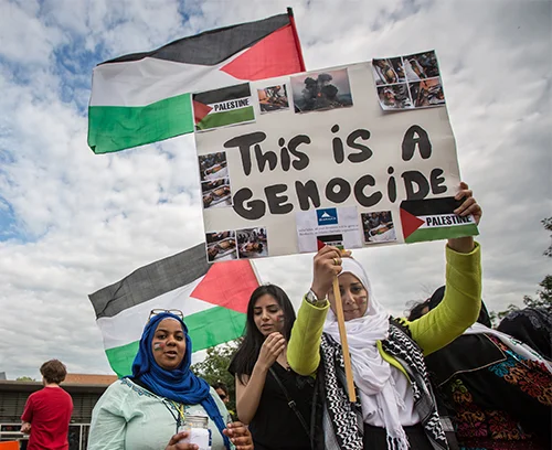 Manifestation de soutien aux palestiniens de Gaza