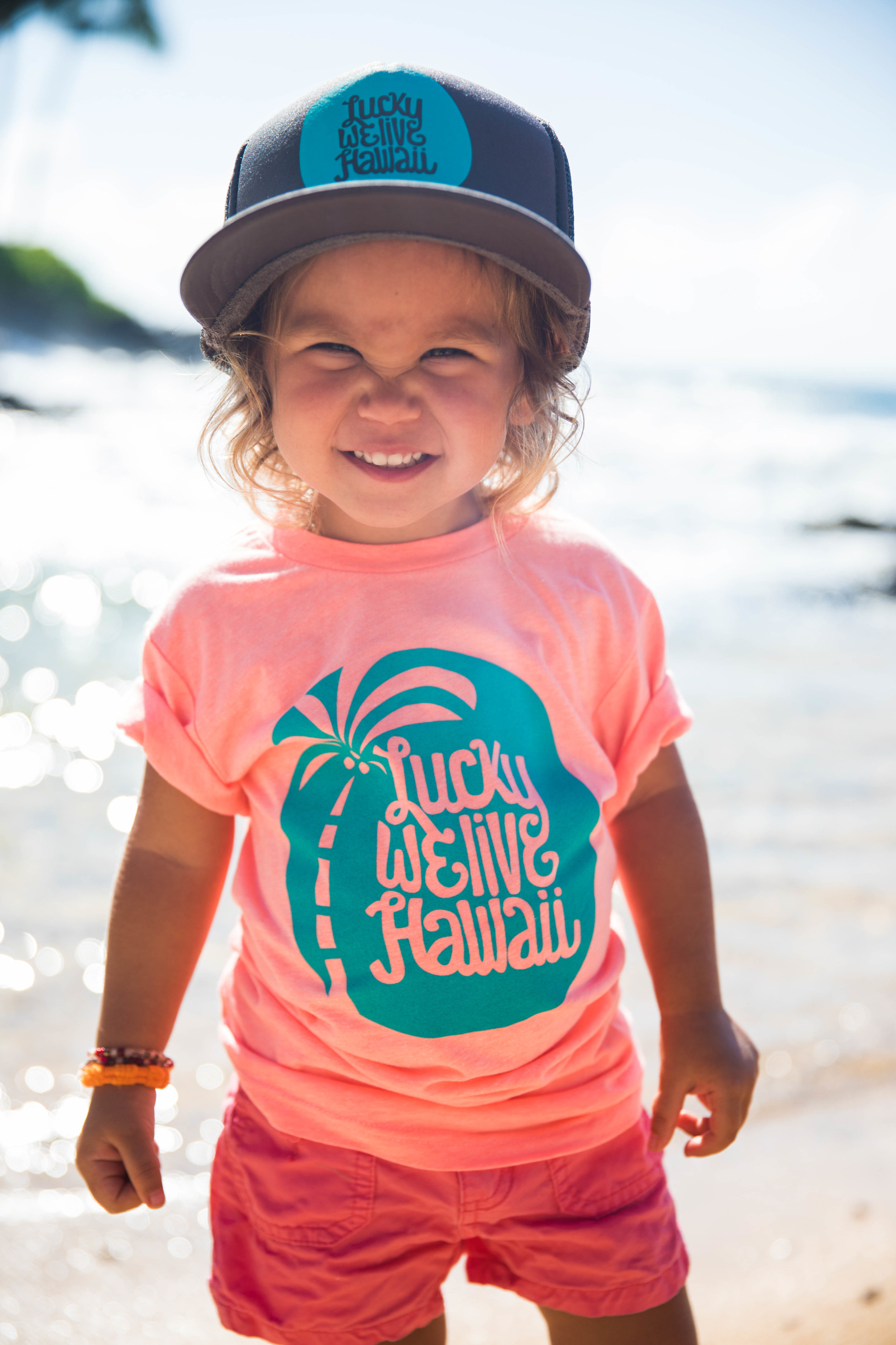 Keiki clothing and accessories - LWLH Infant & Youth Rainbow Trucker -  Lucky We Live Hawaii
