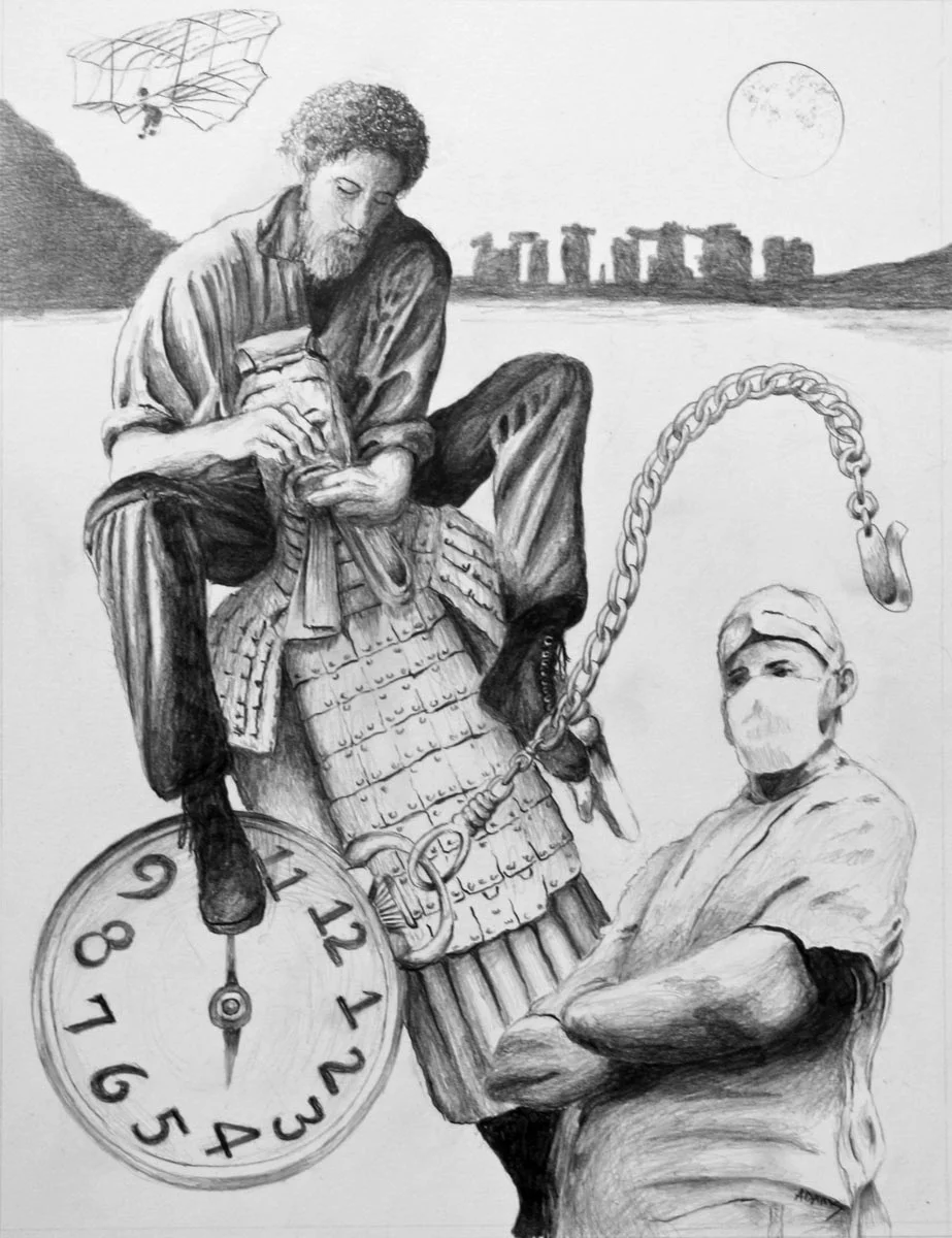 "Is There Enough Time?" - pencil 10" x 13"