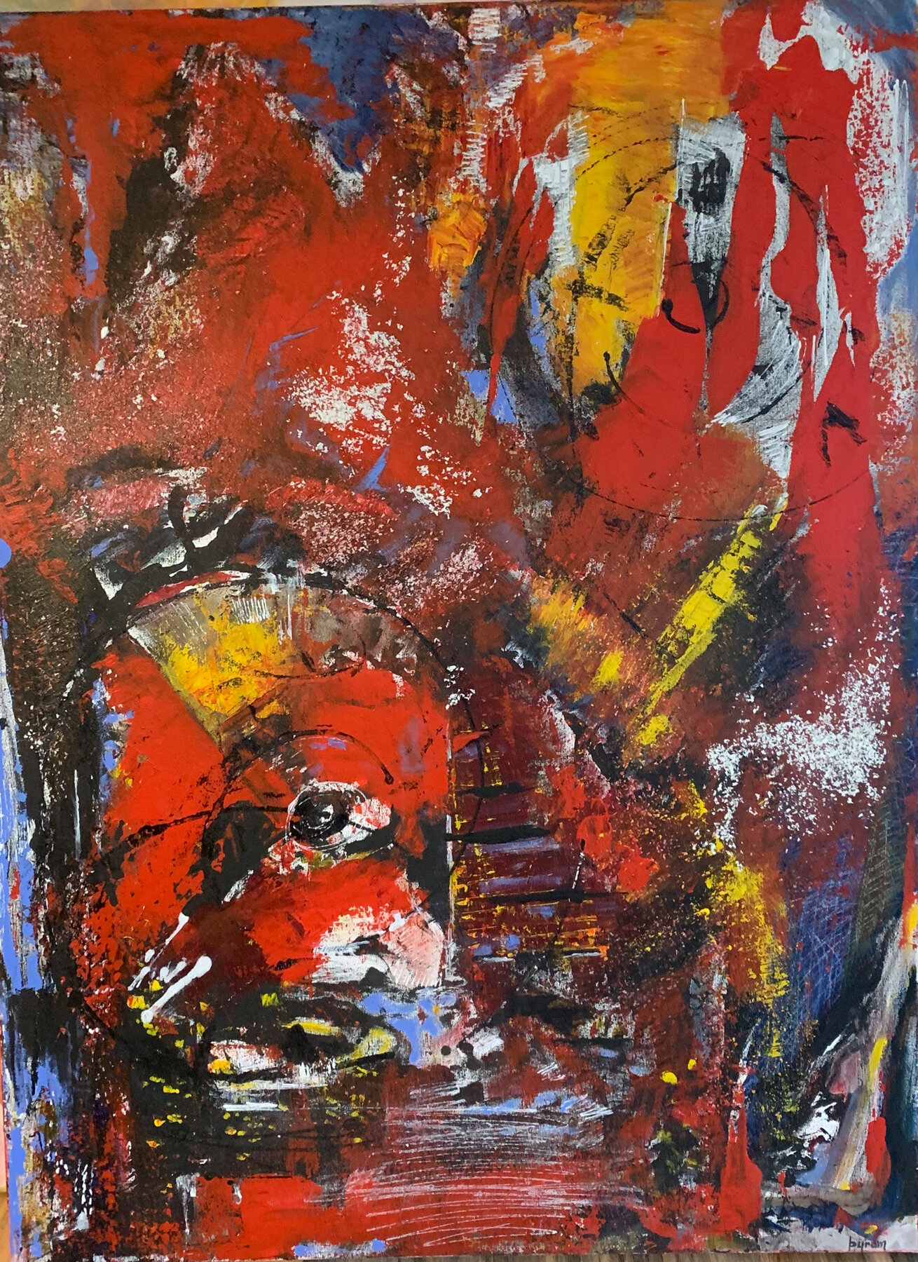 "Burning". Acrylic