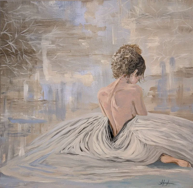"As I Wait", acrylic, 36" x 36"