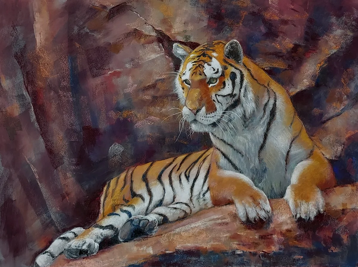 "On Guard", Pastel, 24" x 18"