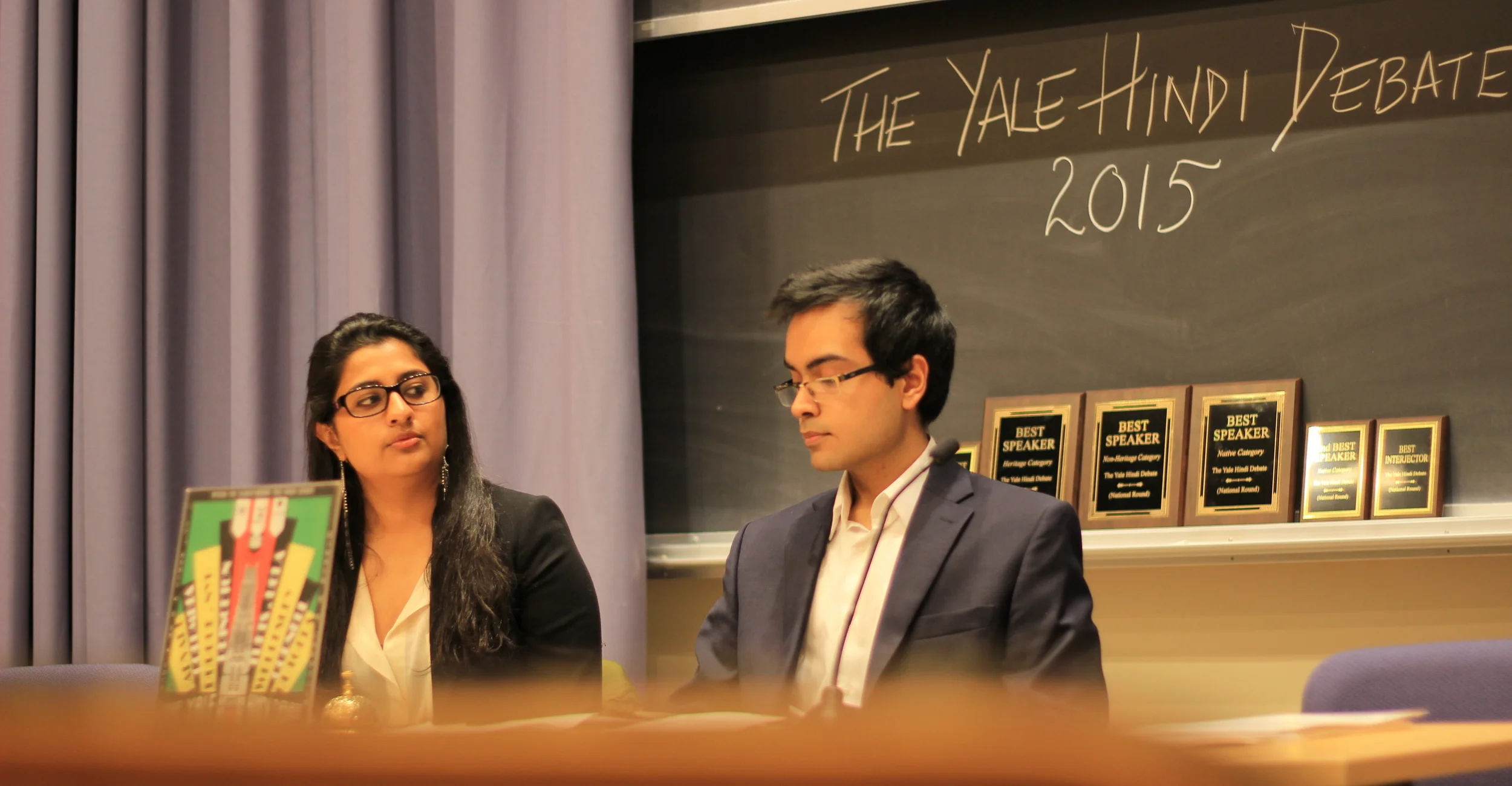 Left to right: Smita Shukla, SM '15, Student Organizer; Akhil Sud, SM '16, YHD President