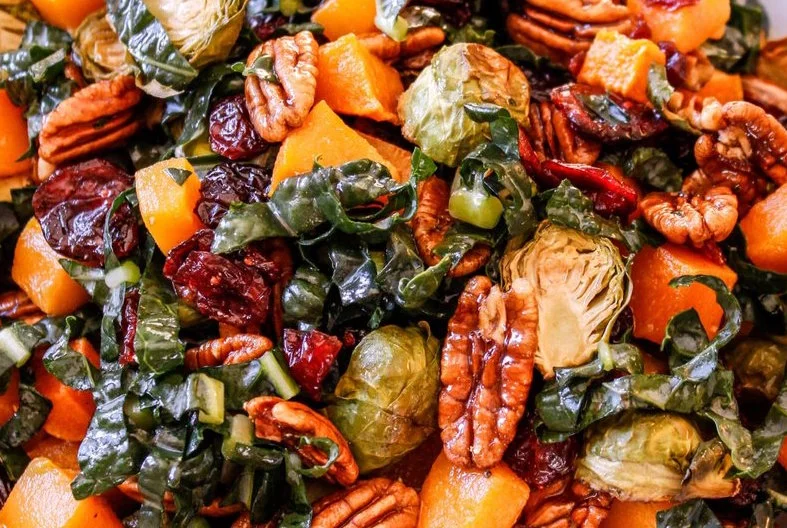Roasted Butternut Squash & Brussel Sprouts