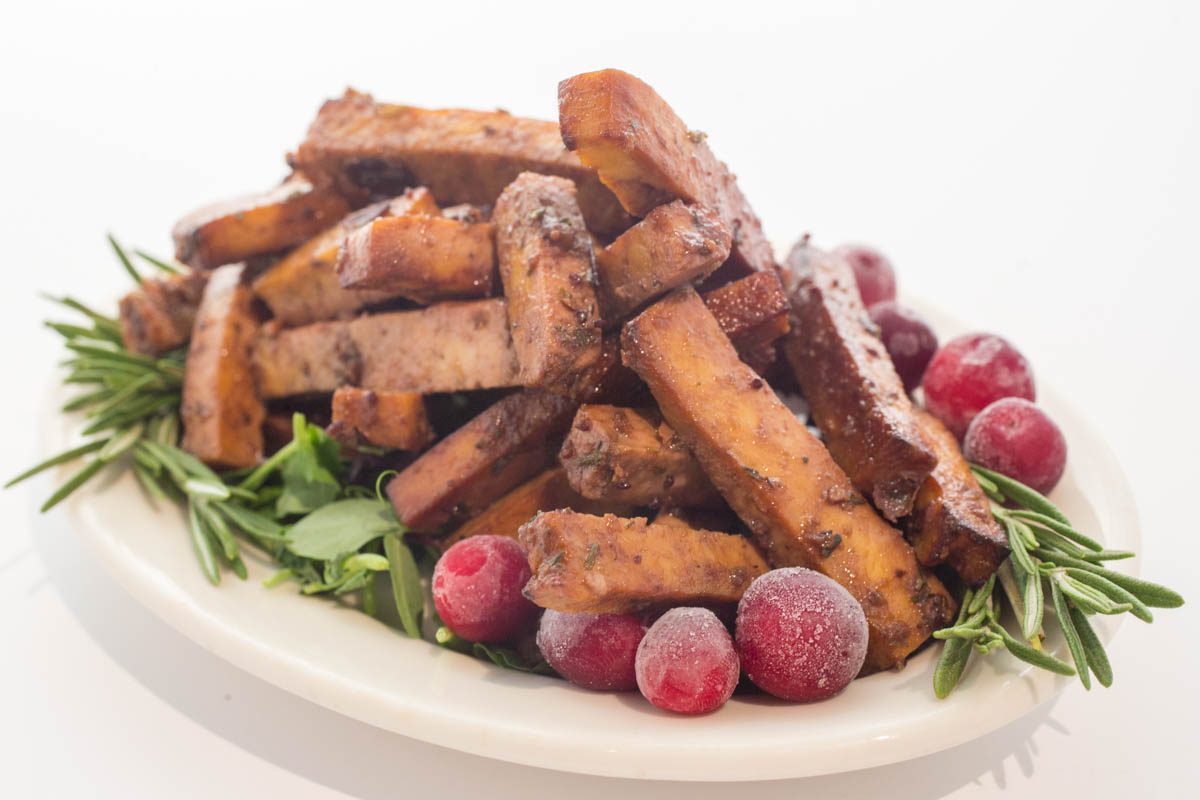 Tofu sticks- come in BBQ, Cranberry and Sesame Tofu
