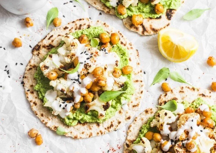 Avocado Cauliflower Flatbreads