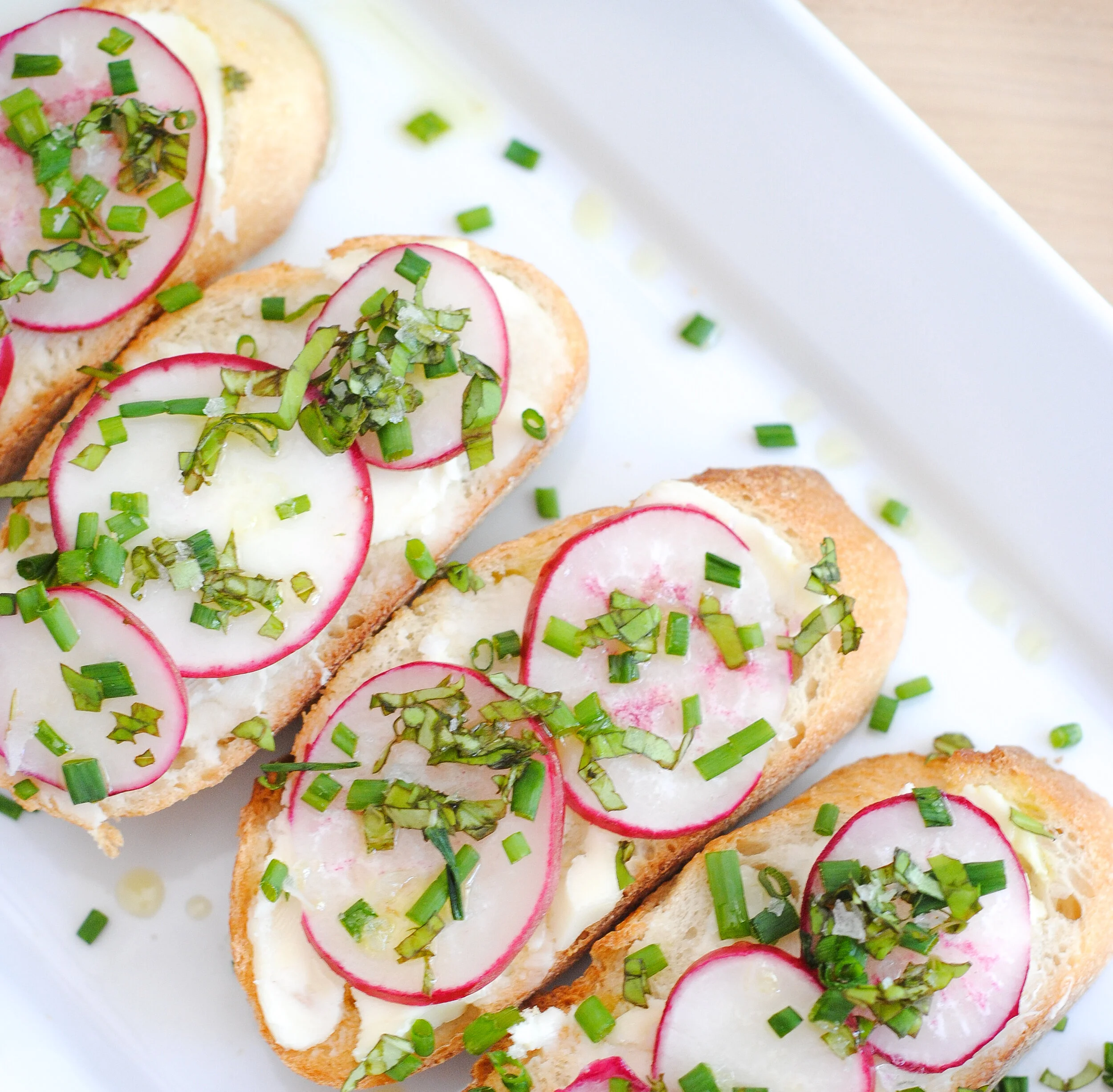 Radish Butter Crostini