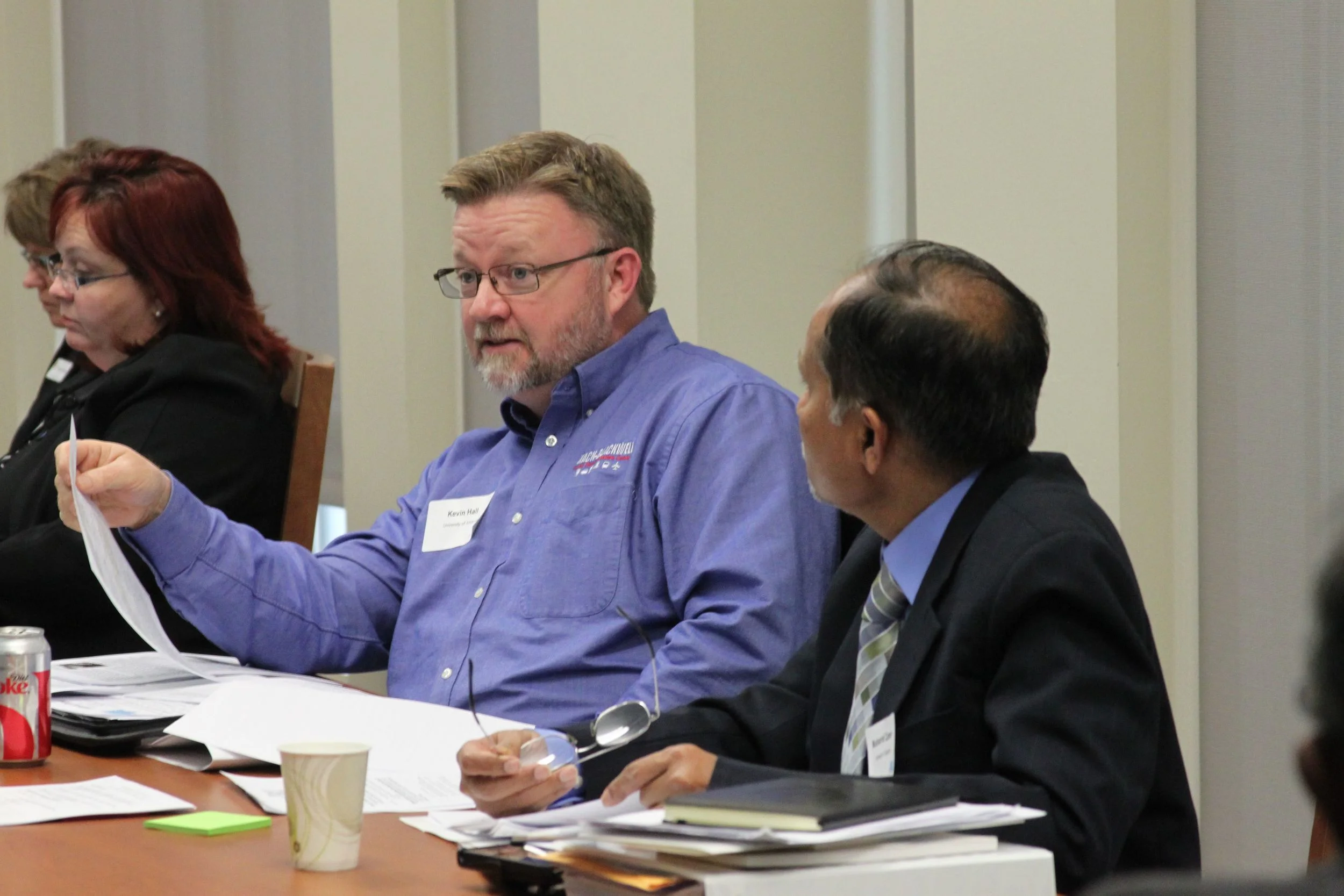 Kevin Hall, SPTC Associate Director from the University of Arkansas, provides input at the kickoff meeting.