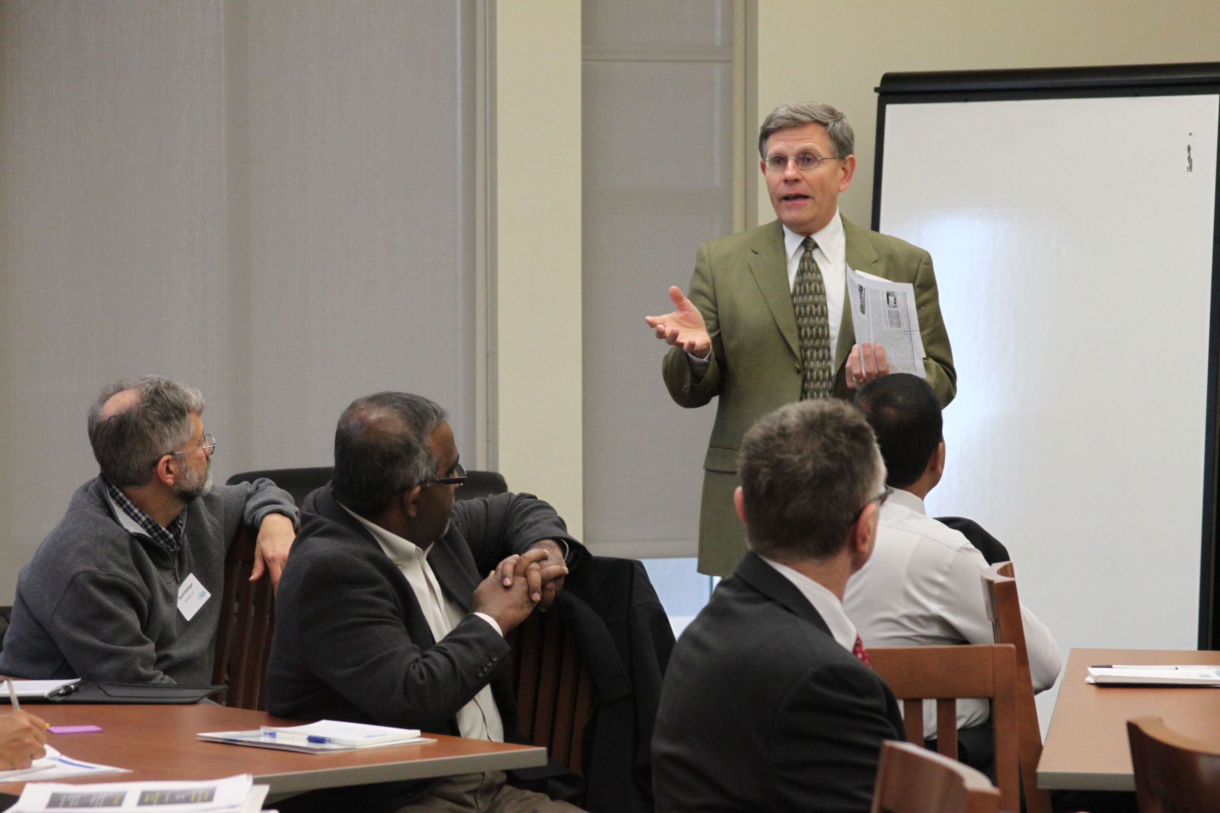 OU's VP for Research visits with consortium members.