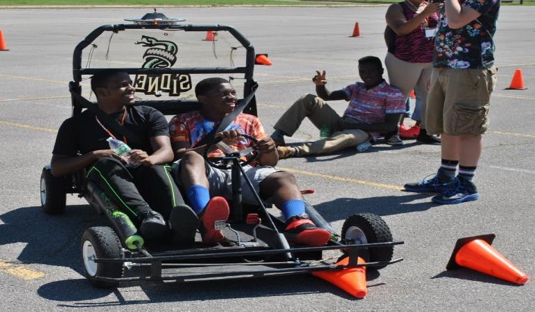 Figure 3 LUTA Students participating in driving exercises