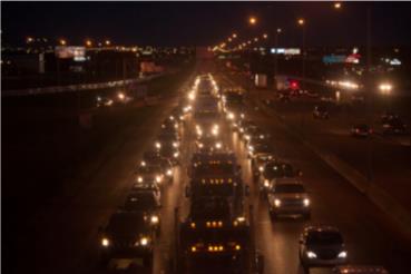 Photo credit: Russell Perkins/ODOT Figure 4 Post-Tornado Traffic, Moore, Oklahoma 
