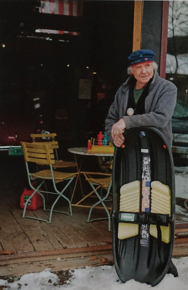 Dave Sellers inventor of the Mad River Rocket super-sled; Sellers' Madsonian Museum of Industrial Design houses an eclectic collection.