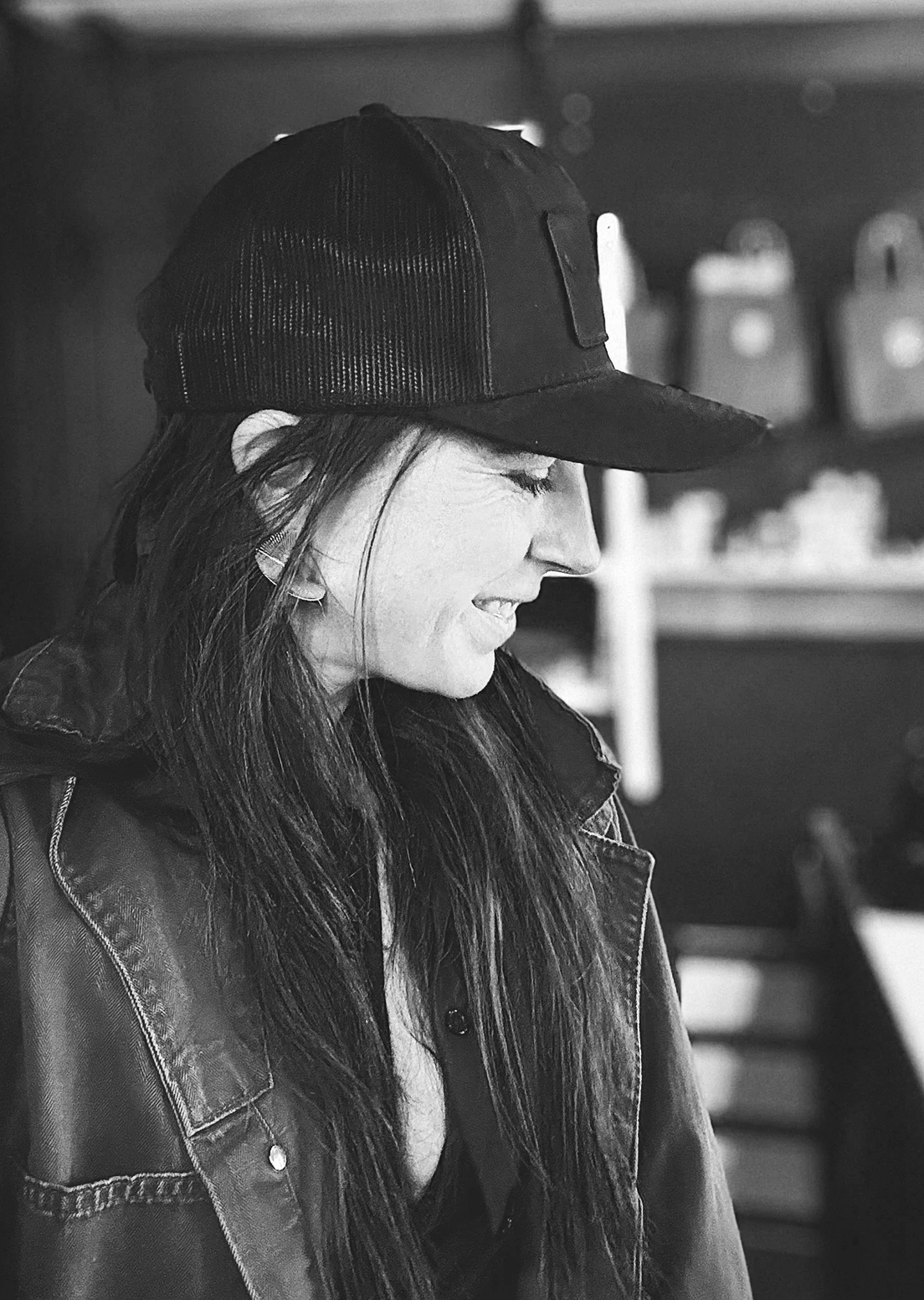 cori rowley black and white image portrait