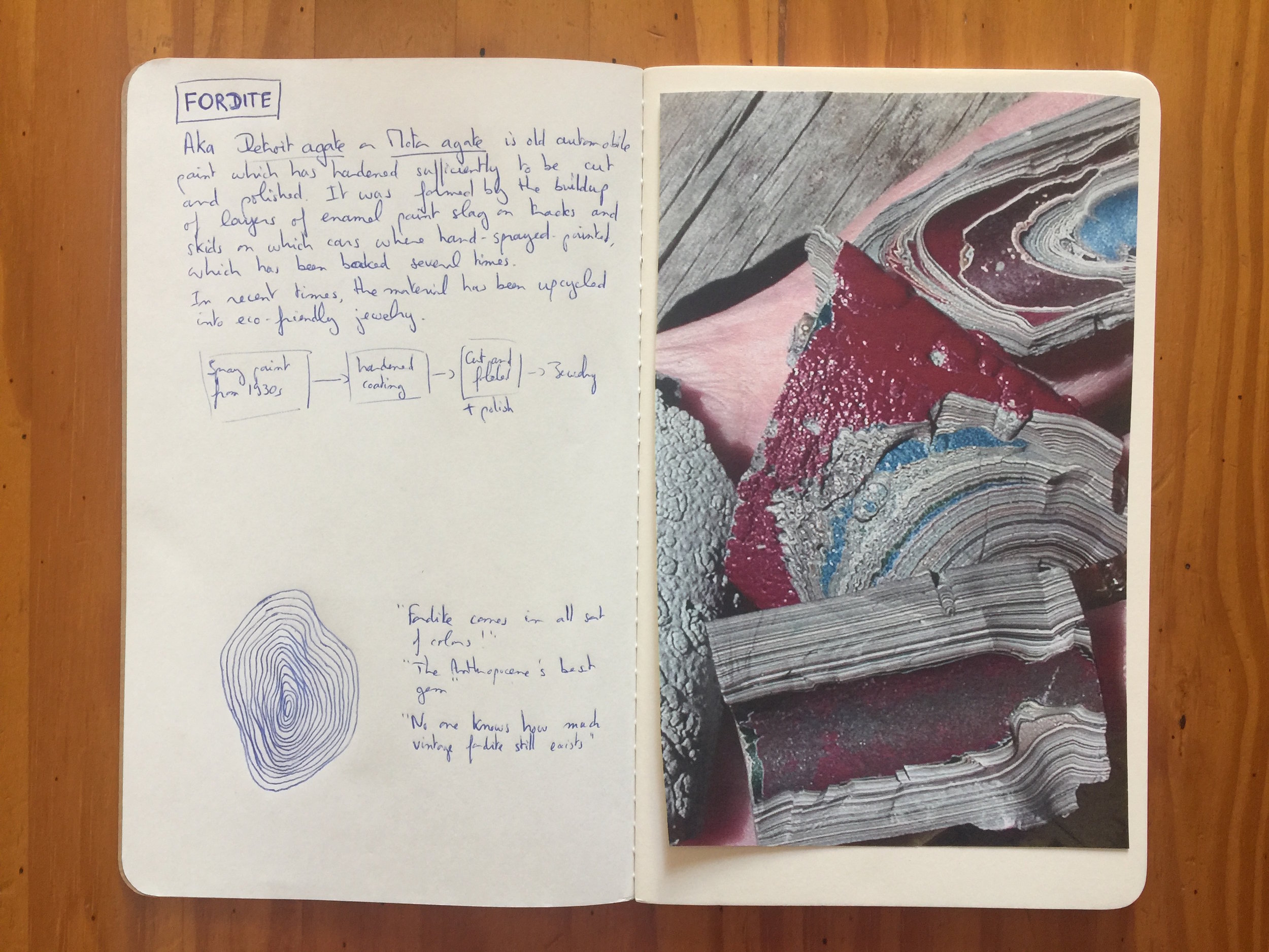 My field research notepad