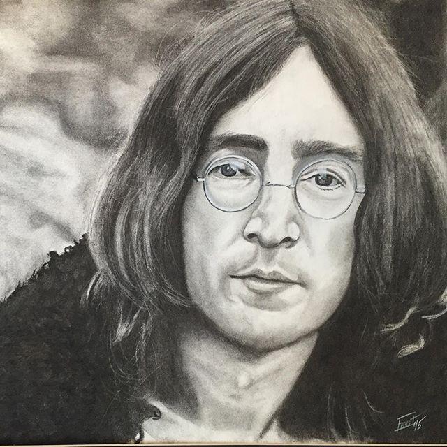 #johnlennon, #johnlennonglasses, #johnlennonportrait, #beatltes, #thebeatles, #portraits, #personalportraits, #celebrityportraits, #charcoaldrawing, #charcoalportraits, #pencildrawing, #personalportraits, #art, #fineart, #rickernstart