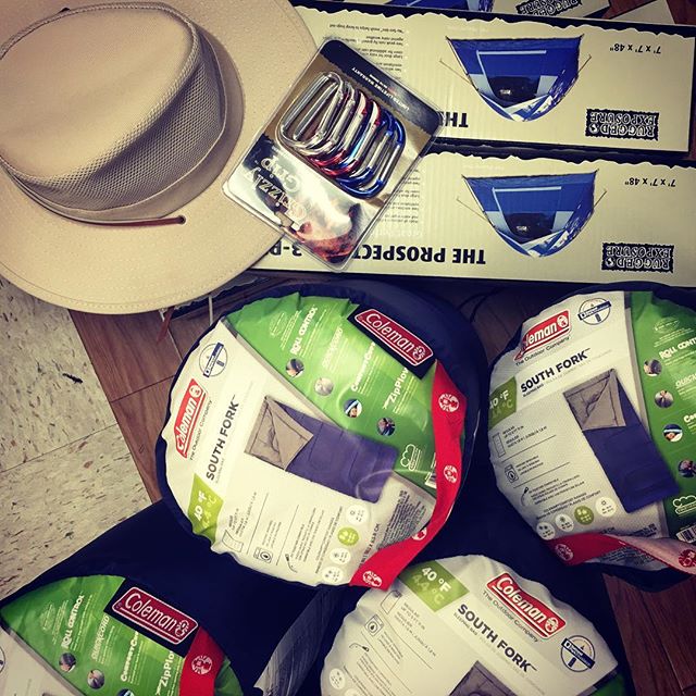 Thanks to generous donations.. We were able to get tents, sleeping bags, and a Father's Day sun hat for our dear friend Vito🍃😊
*and of course everybody can use a good carabiner!!