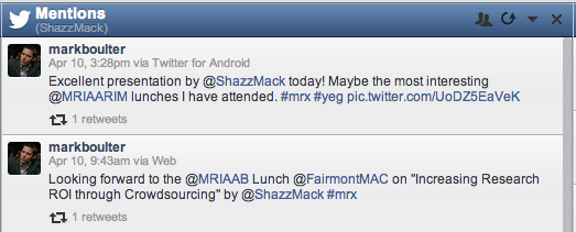 FEEDBACK FROM A PRESENTATION TO THE Marketing Research and Intelligence Association (MRIA)